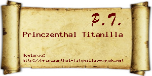 Princzenthal Titanilla névjegykártya